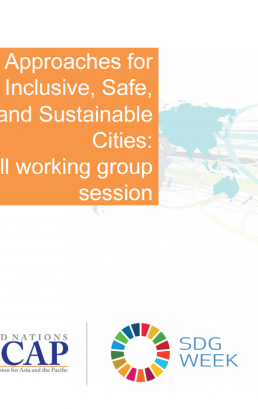 Session 6: Drawing the casual diagram for integration and localizing SDG 6 with other SDGs in cities for sustainable urban development