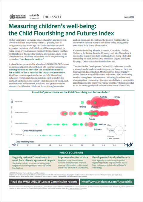 Measuring children’s well-being: the Child Flourishing and Futures Index