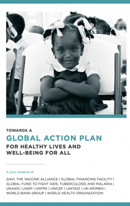 Tri-fold brochure: Towards a Global Action Plan for Healthy Lives and Well-being for All
